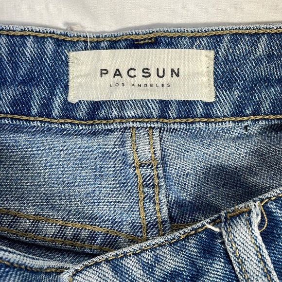 Pacsun Jeans Shorts Womens Size 28 Cuffed Denim Shorts Mom High Rise Cotton - Picture 4 of 6